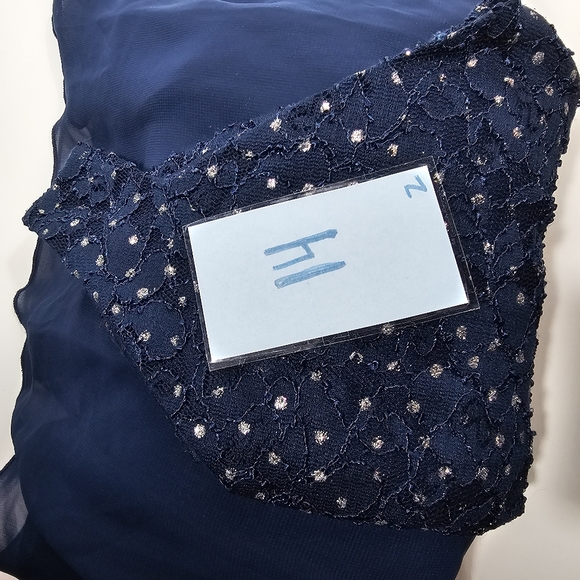 Speechless Girls Navy Blue Sleeveless A-line Dress Size 12 Beaded Bodice Formal - Picture 8 of 8